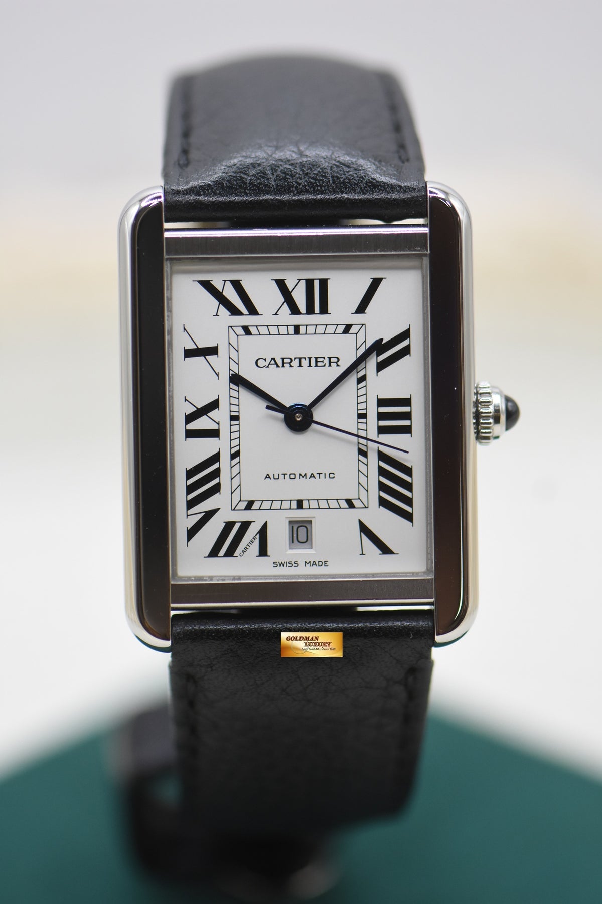 CARTIER TANK SOLO XL STEEL IN LEATHER AUTOMATIC WSTA0029 (MINT)