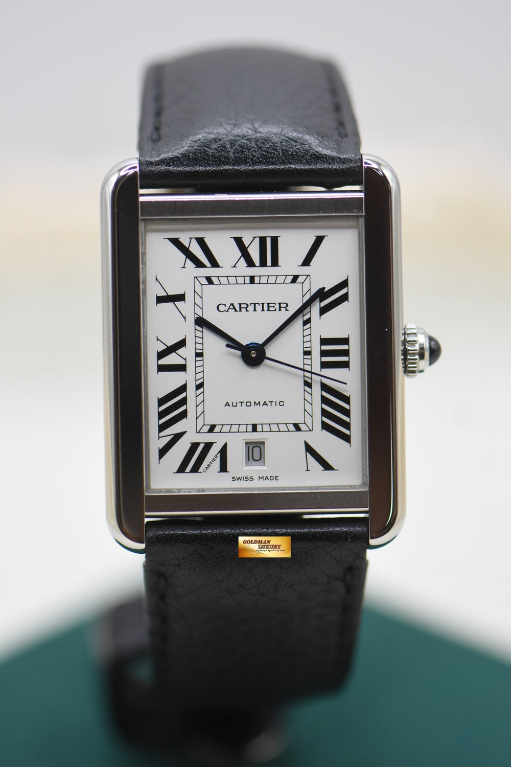 CARTIER TANK SOLO XL STEEL IN LEATHER AUTOMATIC WSTA0029 (MINT)