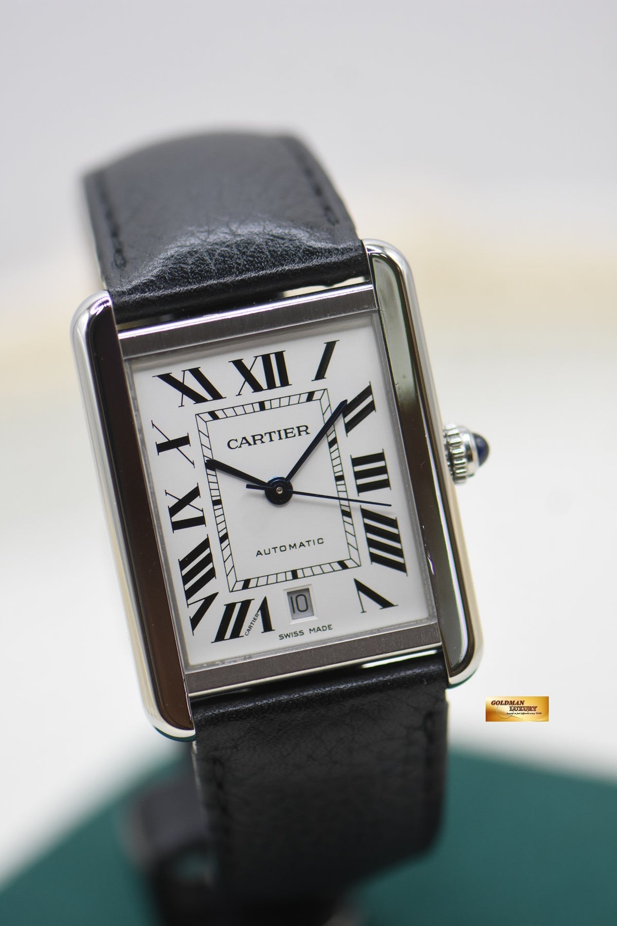 CARTIER TANK SOLO XL STEEL IN LEATHER AUTOMATIC WSTA0029 (MINT)