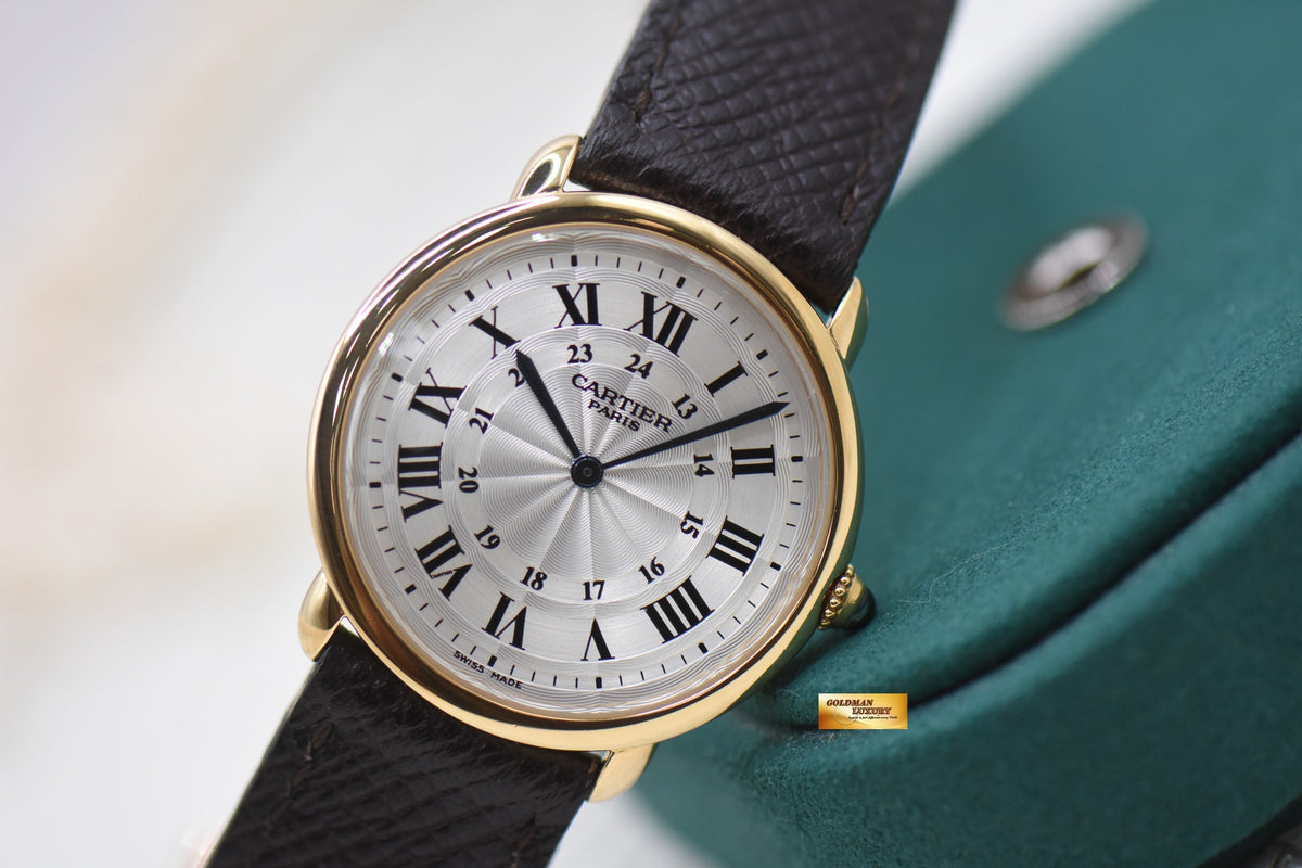CARTIER PARIS RONDE LOUIS CARTIER CPCP 34mm YELLOW GOLD MANUAL WINDING W1527951 (MINT)