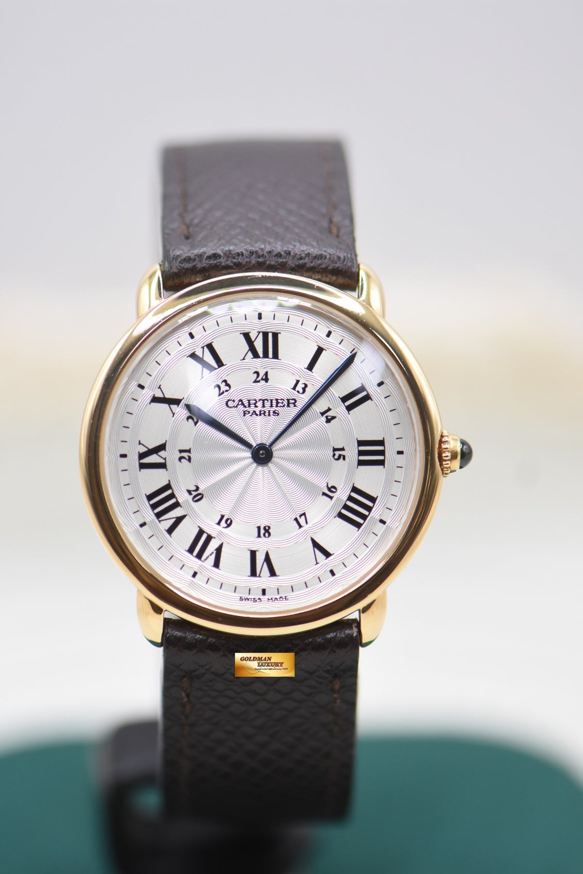 CARTIER PARIS RONDE LOUIS CARTIER CPCP 34mm YELLOW GOLD MANUAL WINDING W1527951 (MINT)