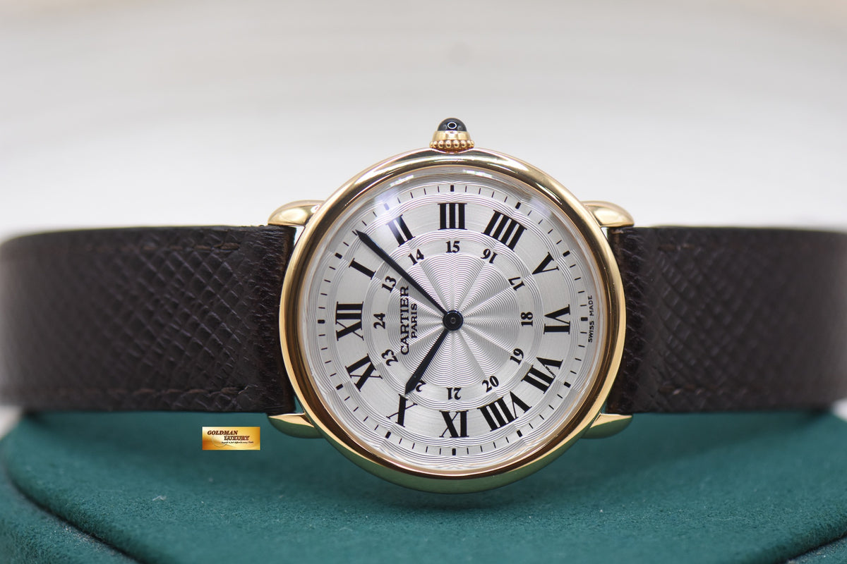 CARTIER PARIS RONDE LOUIS CARTIER CPCP 34mm YELLOW GOLD MANUAL WINDING W1527951 (MINT)