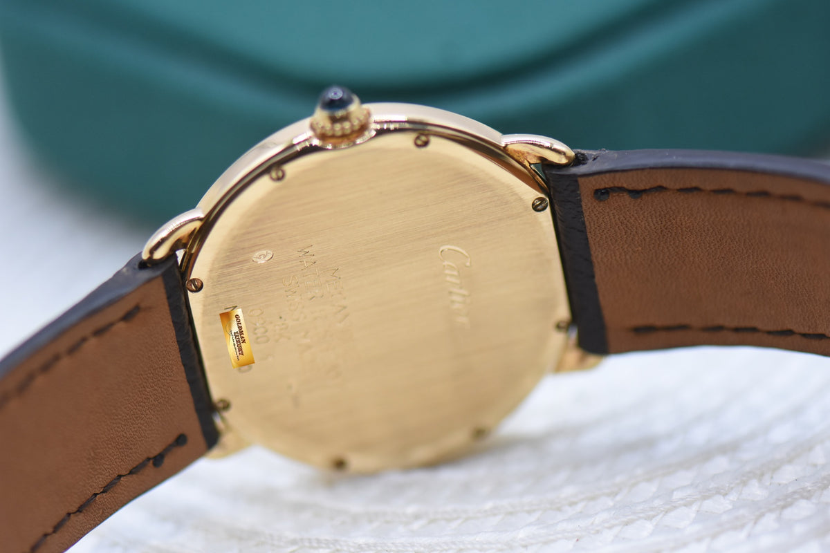 CARTIER PARIS RONDE LOUIS CARTIER CPCP 34mm YELLOW GOLD MANUAL WINDING W1527951 (MINT)