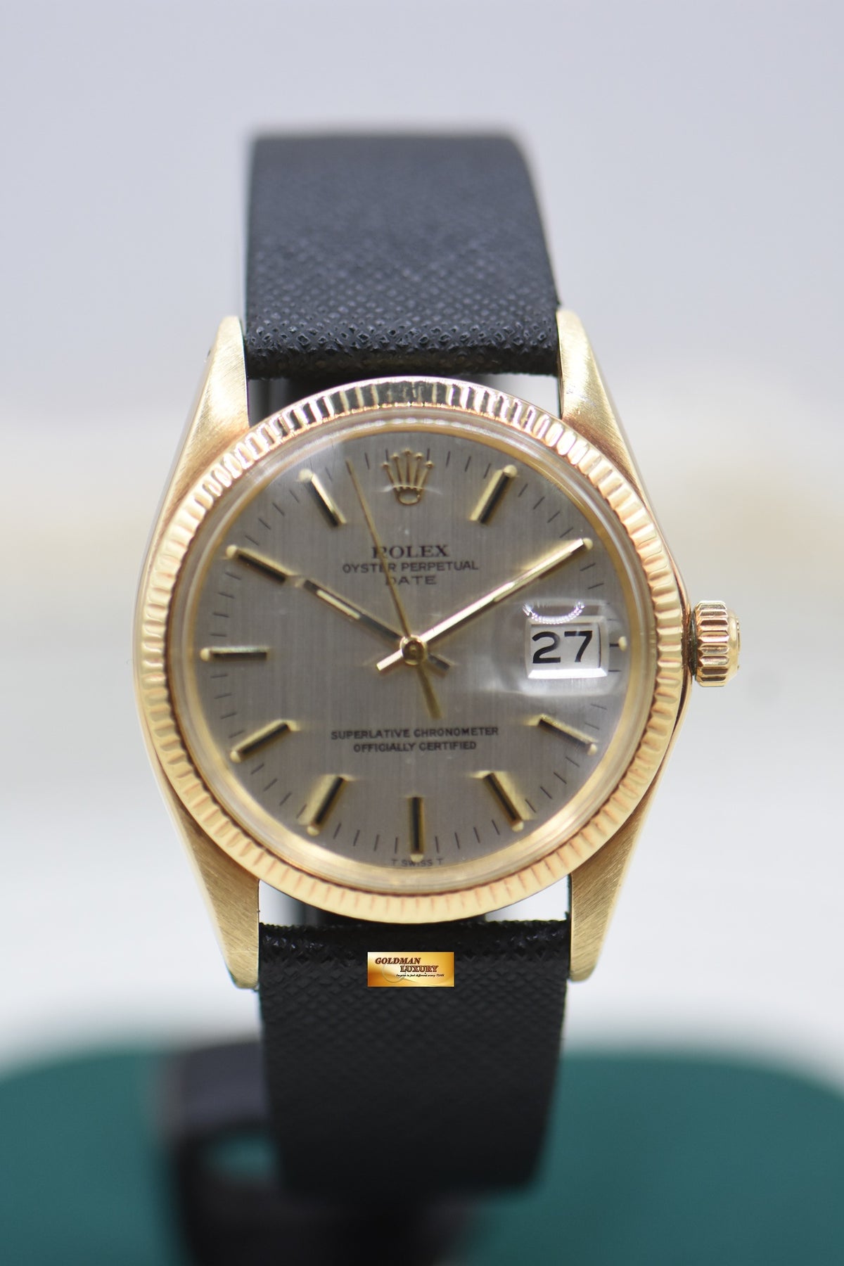 ROLEX OYSTER PERPETUAL DATE 34mm 14K YELLOW GOLD 1503 (MINT)