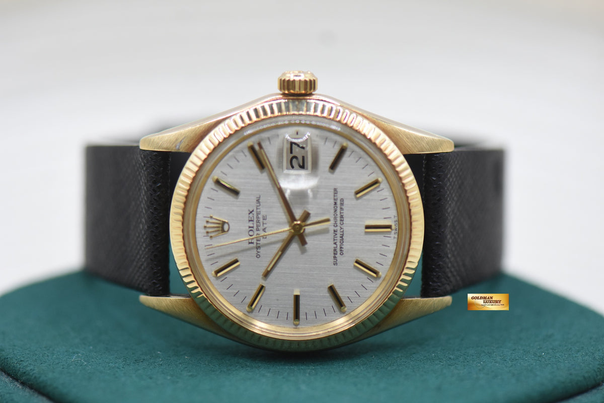 ROLEX OYSTER PERPETUAL DATE 34mm 14K YELLOW GOLD 1503 (MINT)