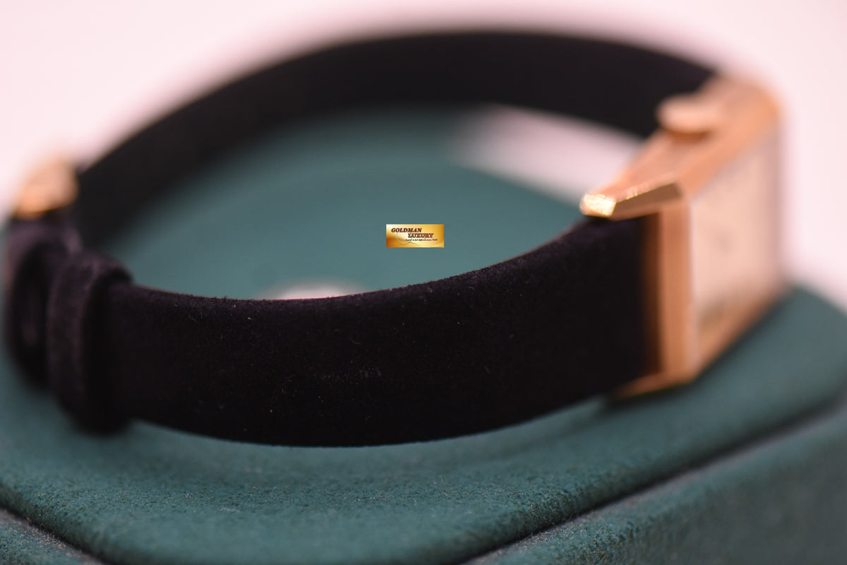 ROLEX ORCHID LADIES 24mm YELLOW GOLD IN LEATHER STRAP MANUAL WINDING 2677 (MINT)