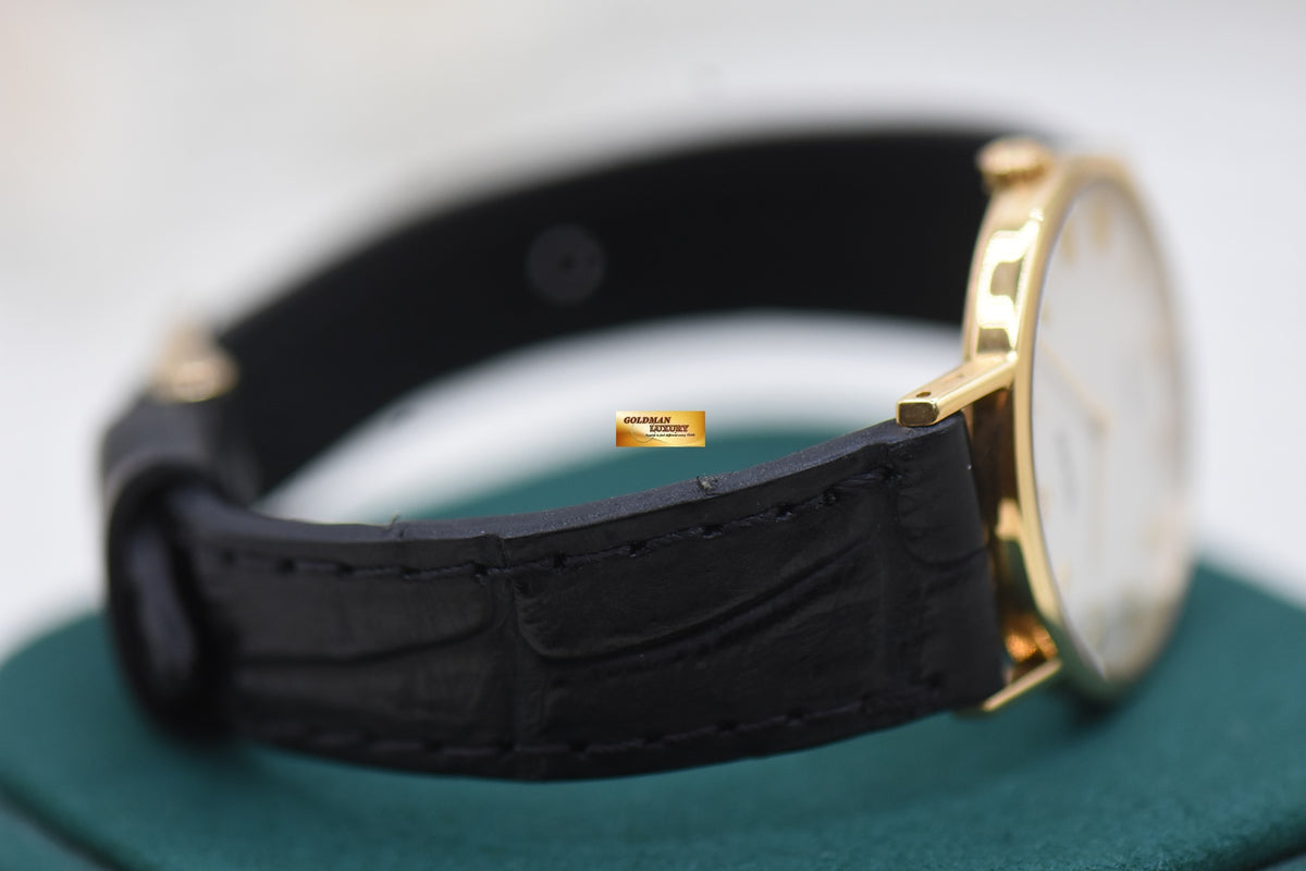 ROLEX CELLINI CLASSIC 32mm YELLOW GOLD IN LEATHER STRAP MANUAL WINDING 5112 (MINT)