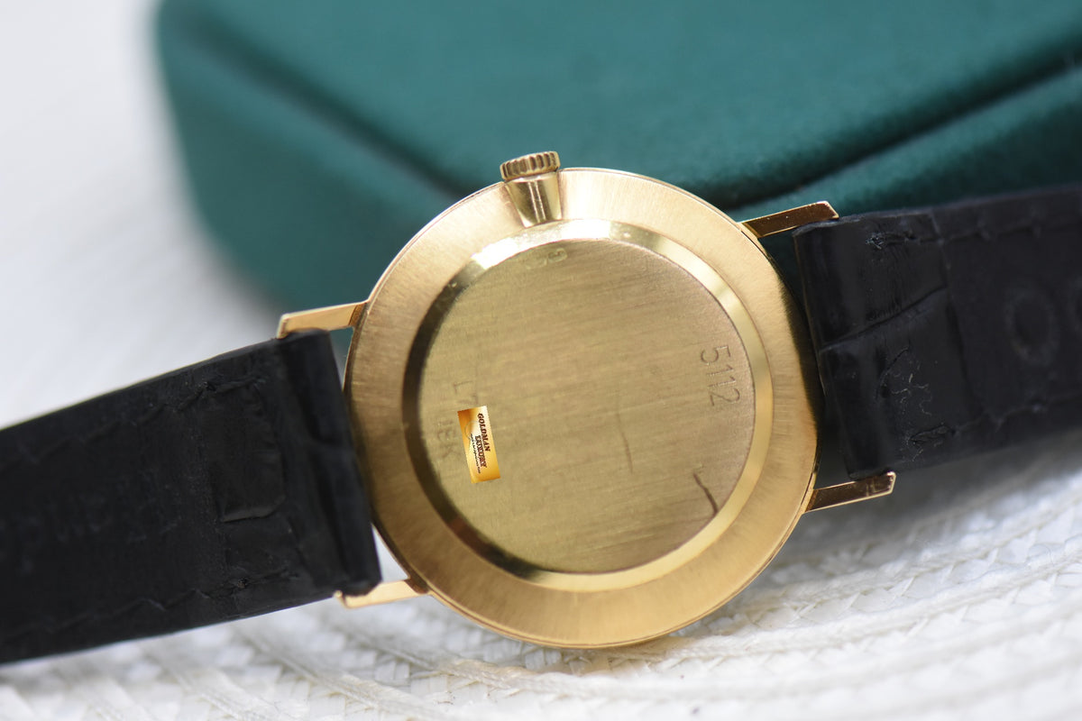 ROLEX CELLINI CLASSIC 32mm YELLOW GOLD IN LEATHER STRAP MANUAL WINDING 5112 (MINT)