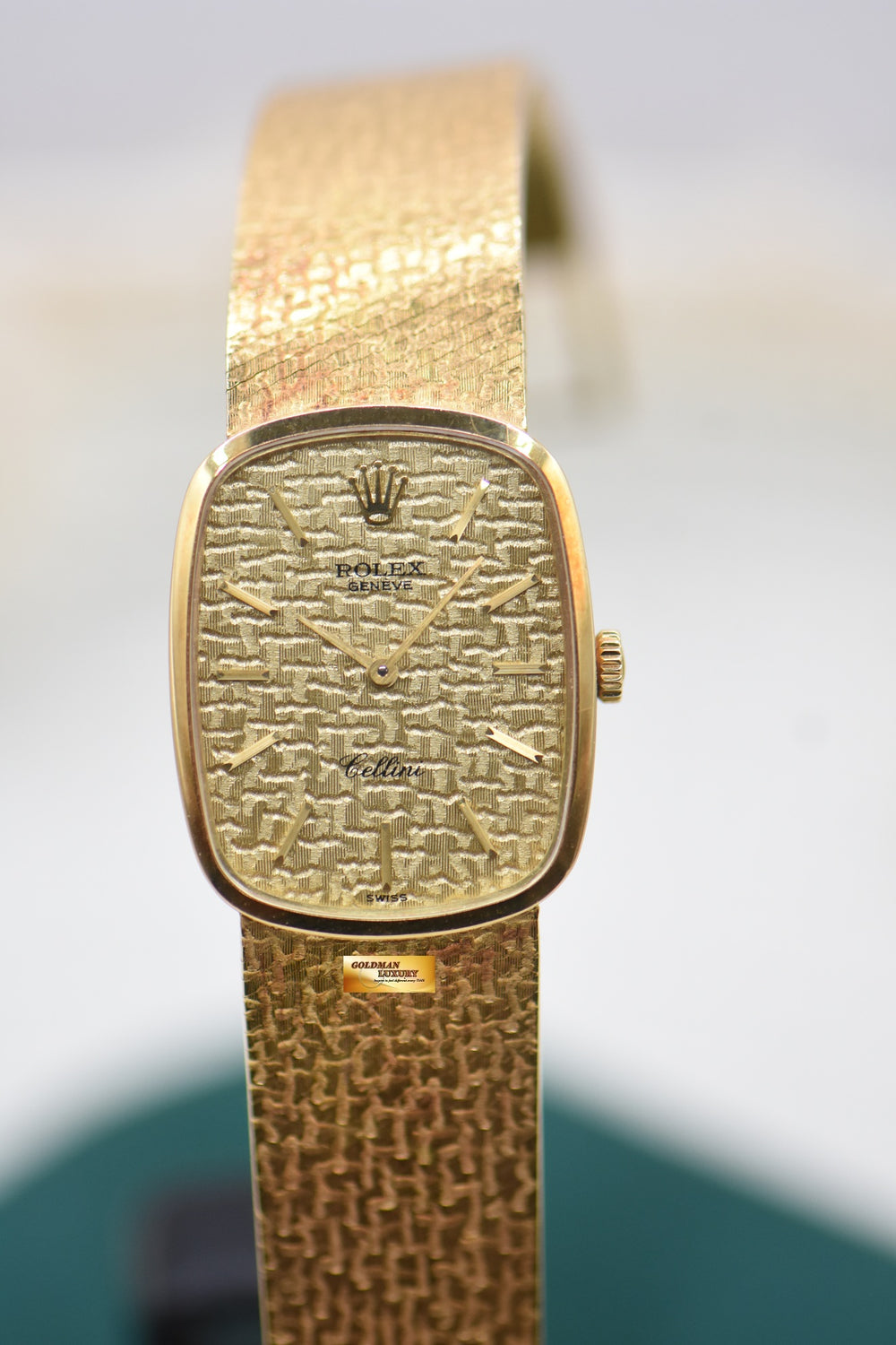ROLEX CELLINI ELLIPSE LADIES YELLOW GOLD INTEGRATED BRACELET MANUAL WINDING 4308 (MINT)