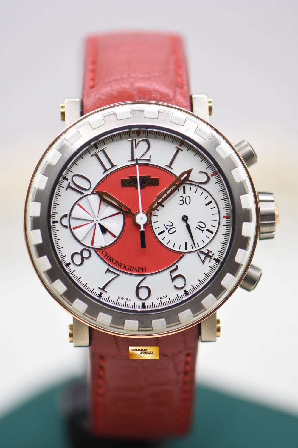 DEWITT ACADEMIA CHRONOGRAPHE SEQUENTIEL 44mm HALF-GOLD AUTOMATIC AC.6005.28B.M500 (MINT)