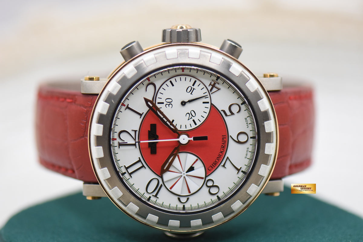 DEWITT ACADEMIA CHRONOGRAPHE SEQUENTIEL 44mm HALF-GOLD AUTOMATIC AC.6005.28B.M500 (MINT)