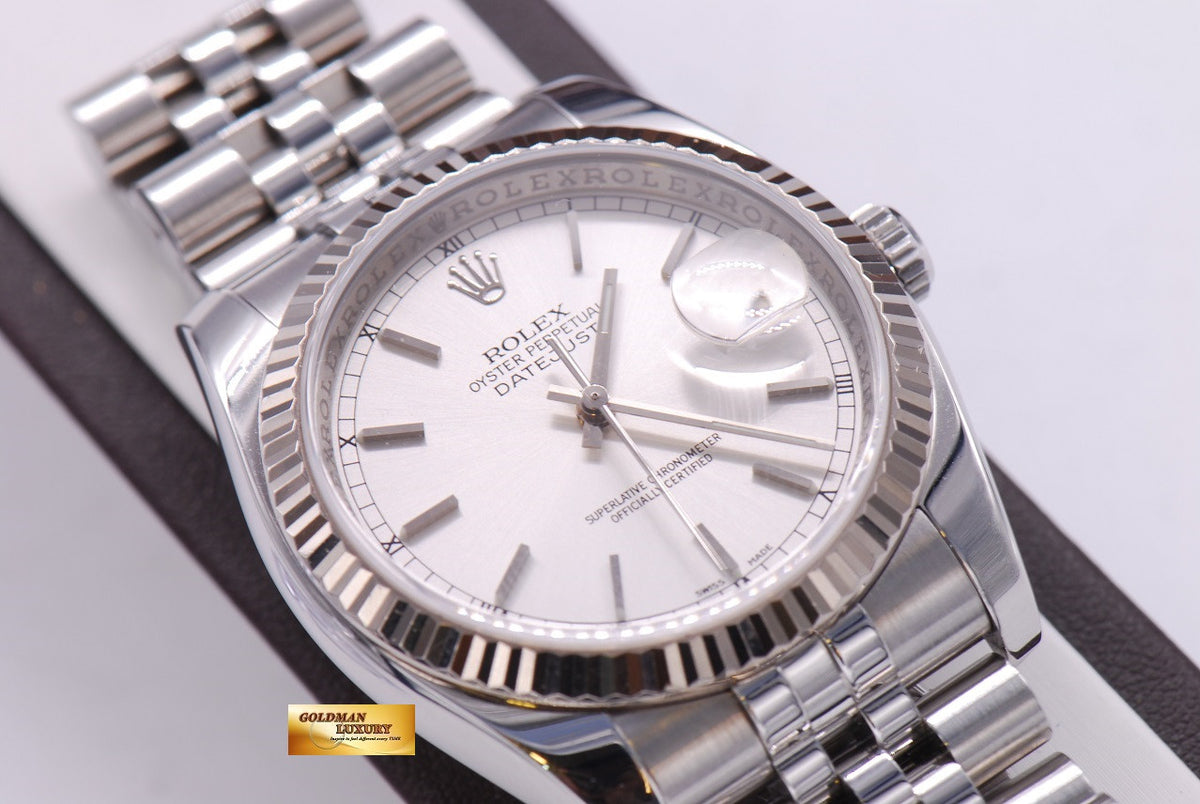 [SOLD] ROLEX OYSTER PERPETUAL DATEJUST SILVER Ref : 116234 (MINT)