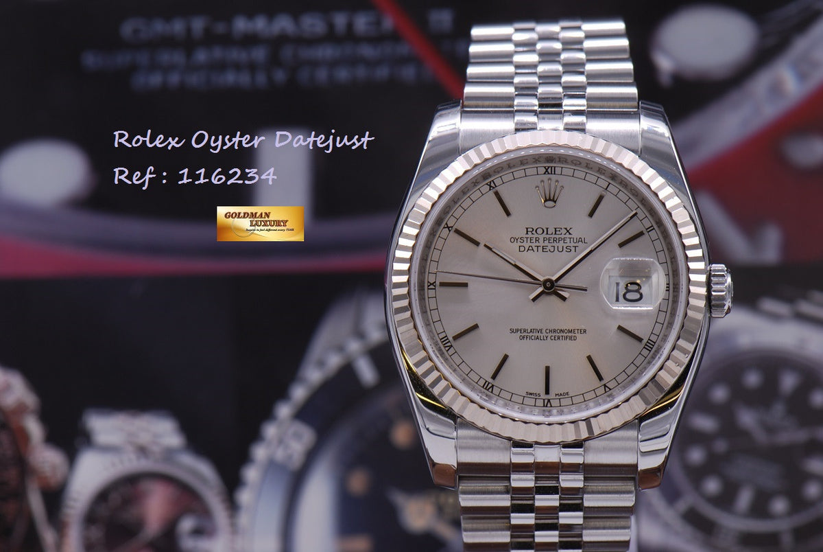 [SOLD] ROLEX OYSTER PERPETUAL DATEJUST SILVER Ref : 116234 (MINT)