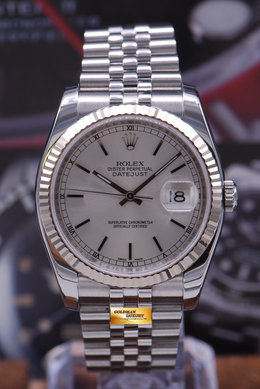 [SOLD] ROLEX OYSTER PERPETUAL DATEJUST SILVER Ref : 116234 (MINT)