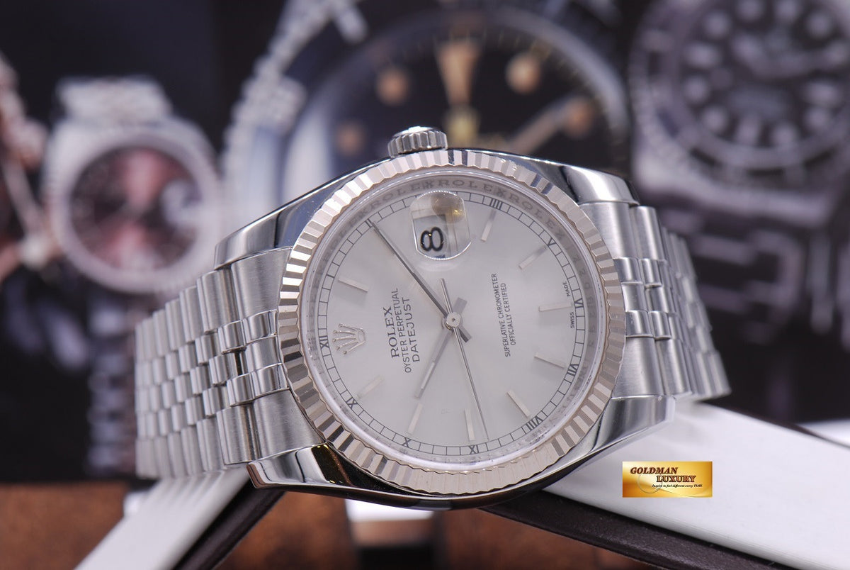 [SOLD] ROLEX OYSTER PERPETUAL DATEJUST SILVER Ref : 116234 (MINT)