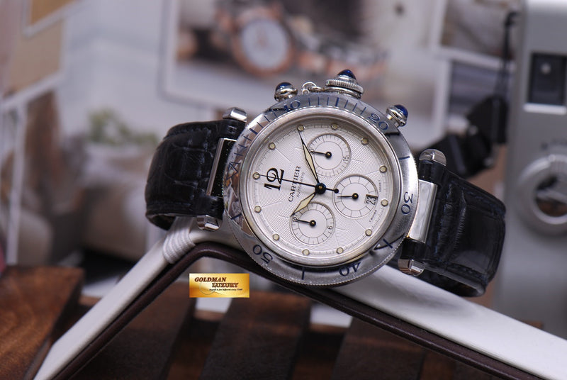 SOLD CARTIER PASHA 40mm CHRONOGRAPH AUTOMATIC NEAR MINT Goldman Luxury