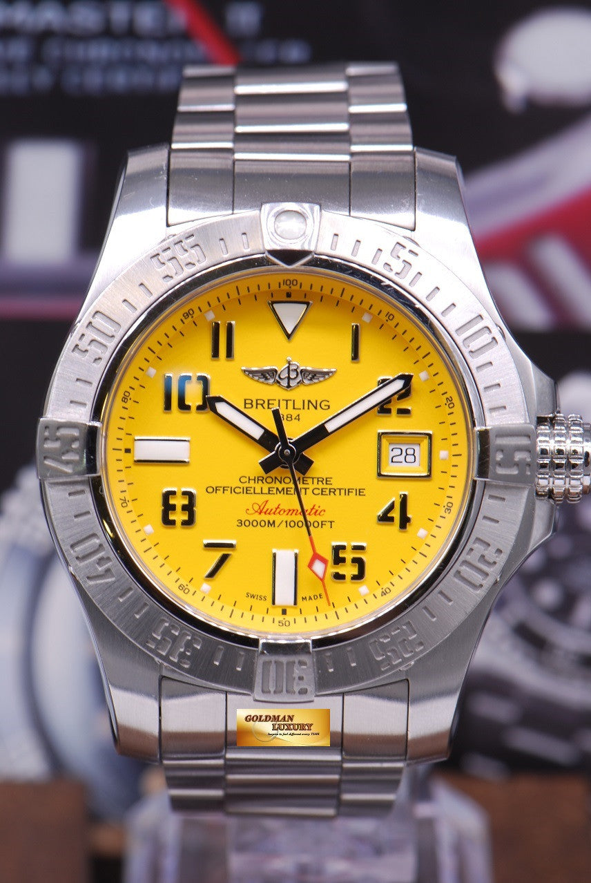 [SOLD] BREITLING AVENGER II SEAWOLF 45mm YELLOW A17331  AUTOMATIC