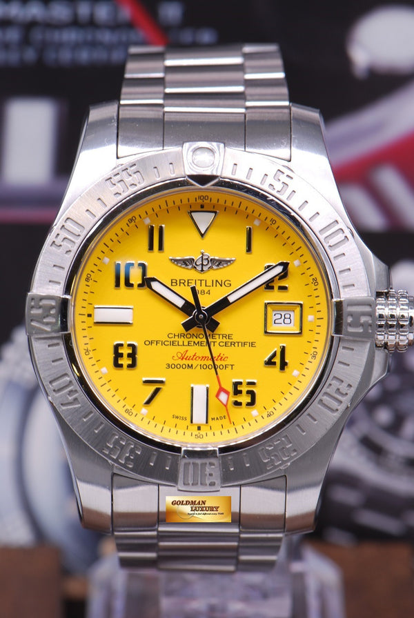 [SOLD] BREITLING AVENGER II SEAWOLF 45mm YELLOW A17331  AUTOMATIC