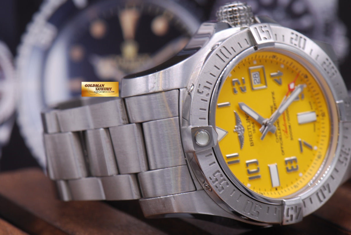 [SOLD] BREITLING AVENGER II SEAWOLF 45mm YELLOW A17331  AUTOMATIC