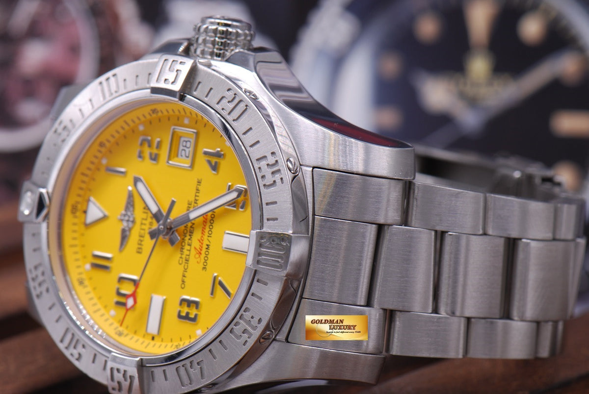 [SOLD] BREITLING AVENGER II SEAWOLF 45mm YELLOW A17331  AUTOMATIC