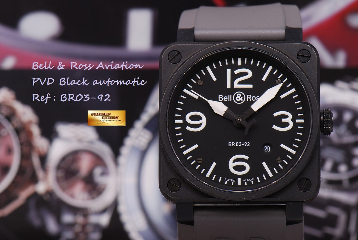 [SOLD] BELL & ROSS AVIATION PVD BR03-92 BLACK AUTOMATIC (NEAR MINT)