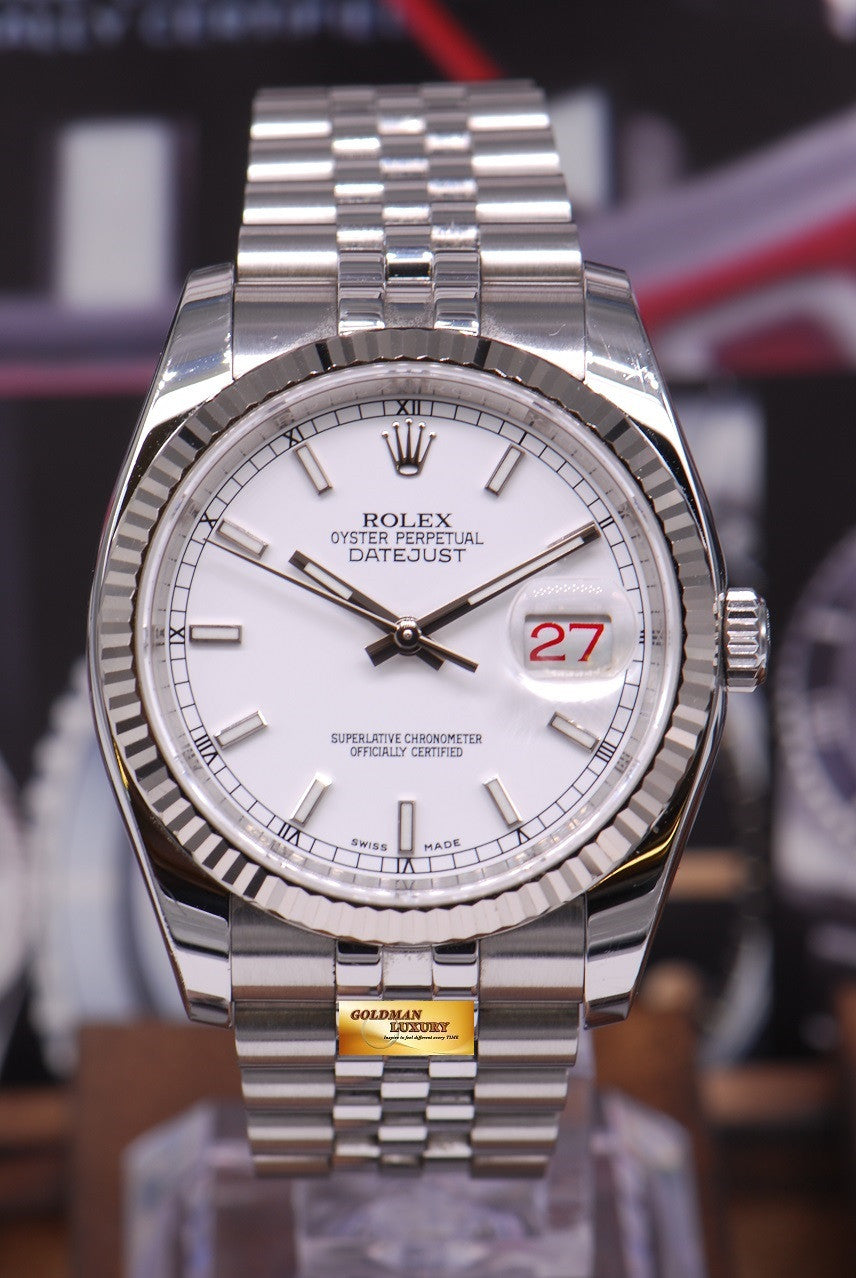 [SOLD] ROLEX OYSTER PERPETUAL DATEJUST WHITE Ref : 116234 (NEAR MINT)