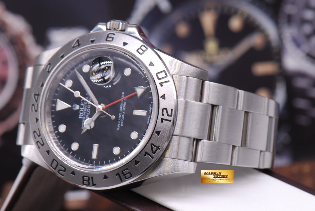 [SOLD] ROLEX OYSTER PERPETUAL EXPLORER II REF 16570 BLACK