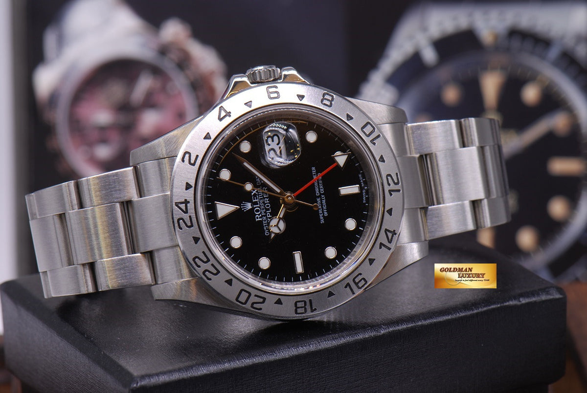 [SOLD] ROLEX OYSTER PERPETUAL EXPLORER II REF 16570 BLACK