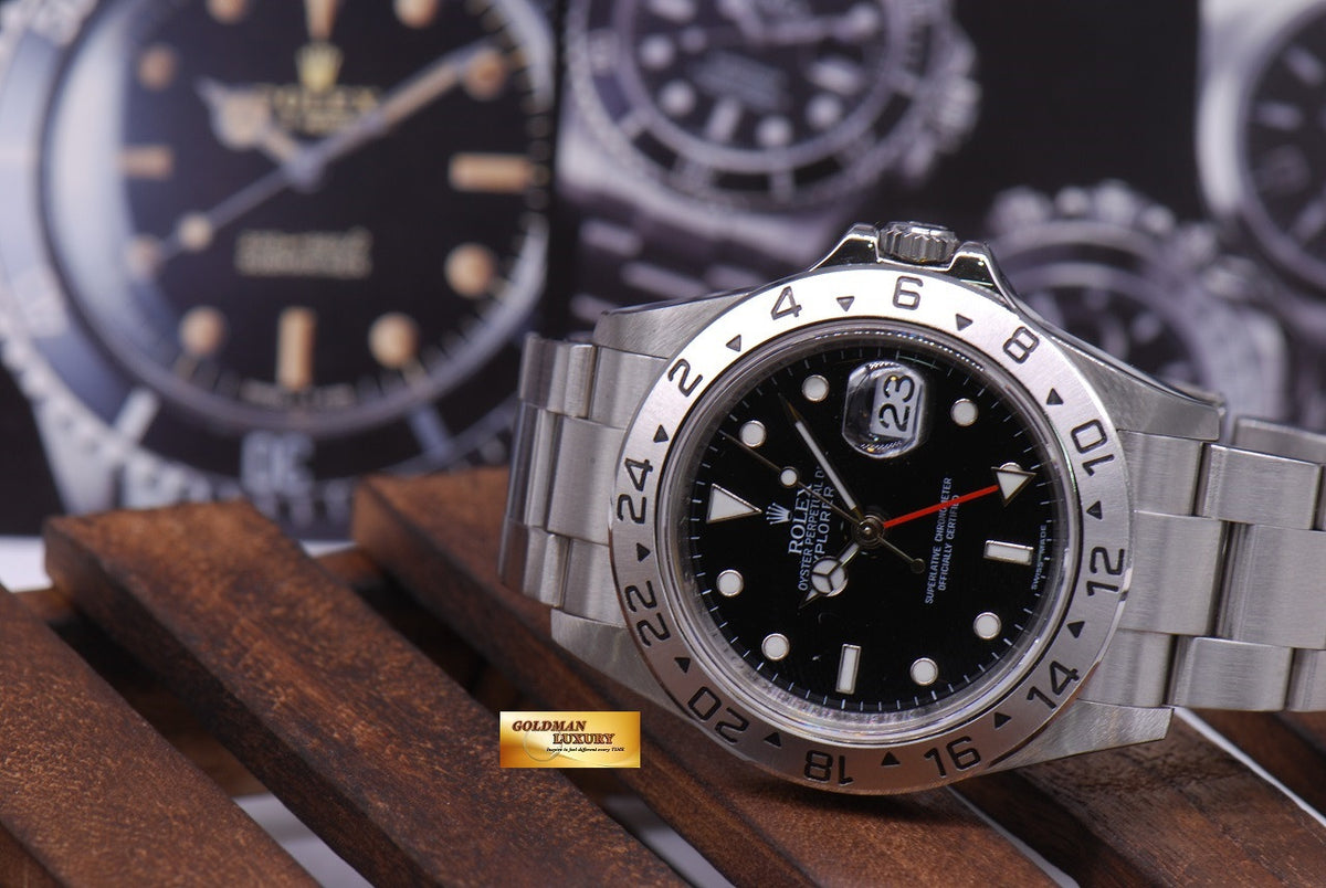 [SOLD] ROLEX OYSTER PERPETUAL EXPLORER II REF 16570 BLACK