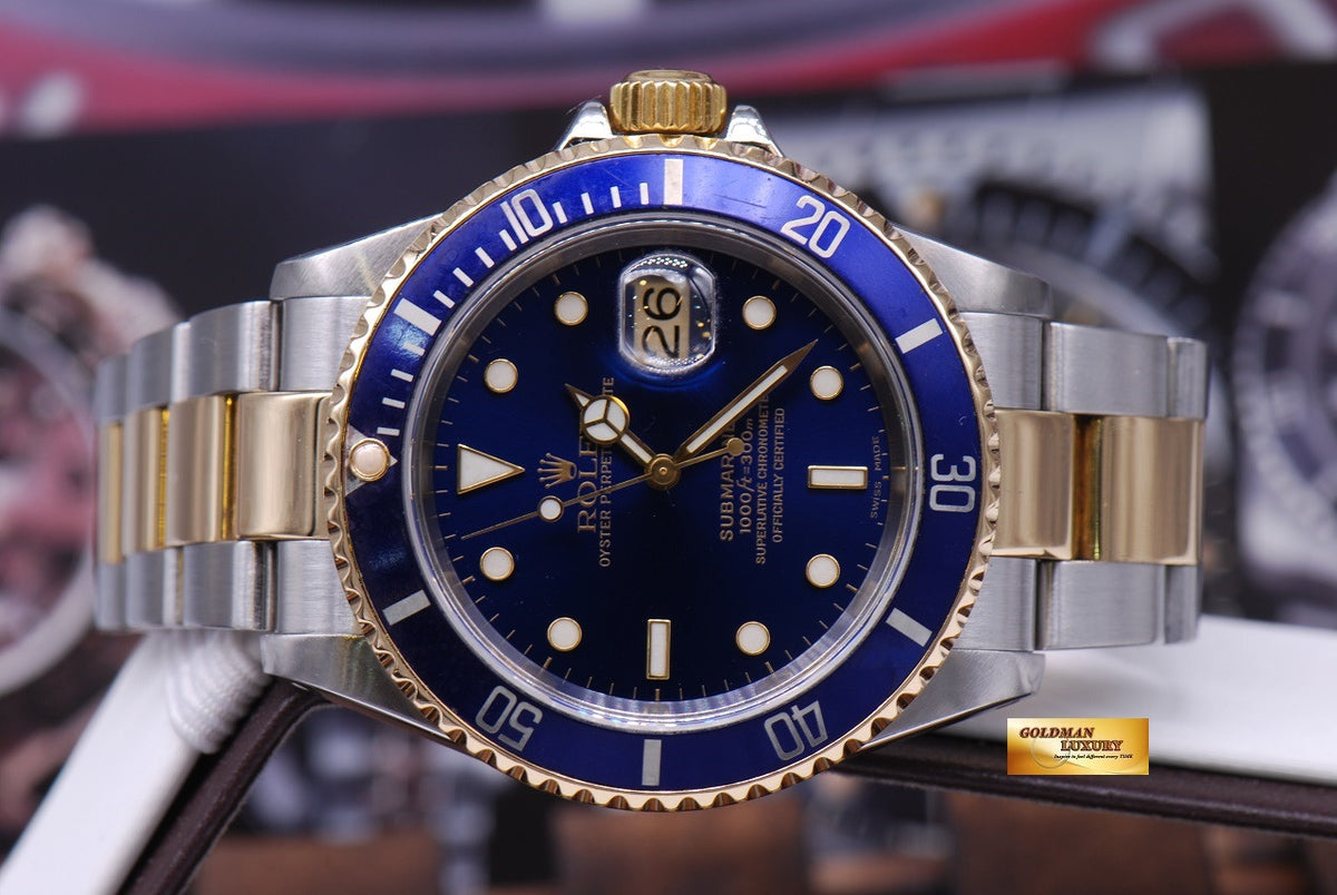 [SOLD] ROLEX OYSTER PERPETUAL SUBMARINER BLUE Ref 16613 (MINT)