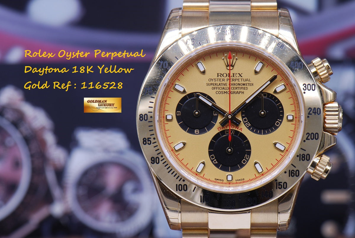 [SOLD] ROLEX OYSTER PERPETUAL DAYTONA 18K YELLOW GOLD Ref : 116528 (MINT) (UNDER 5 YEARS WARRANTY)