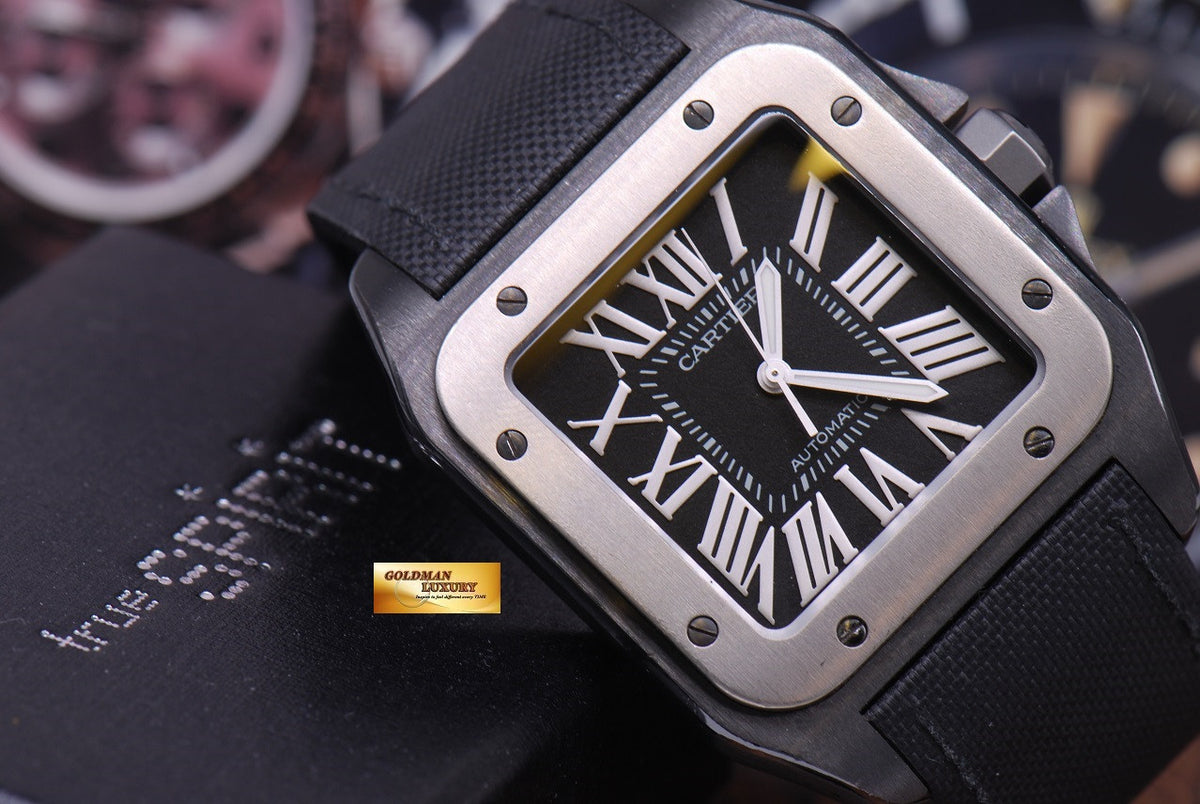[SOLD] CARTIER SANTOS 100 XL ADLC BLACK AUTOMATIC