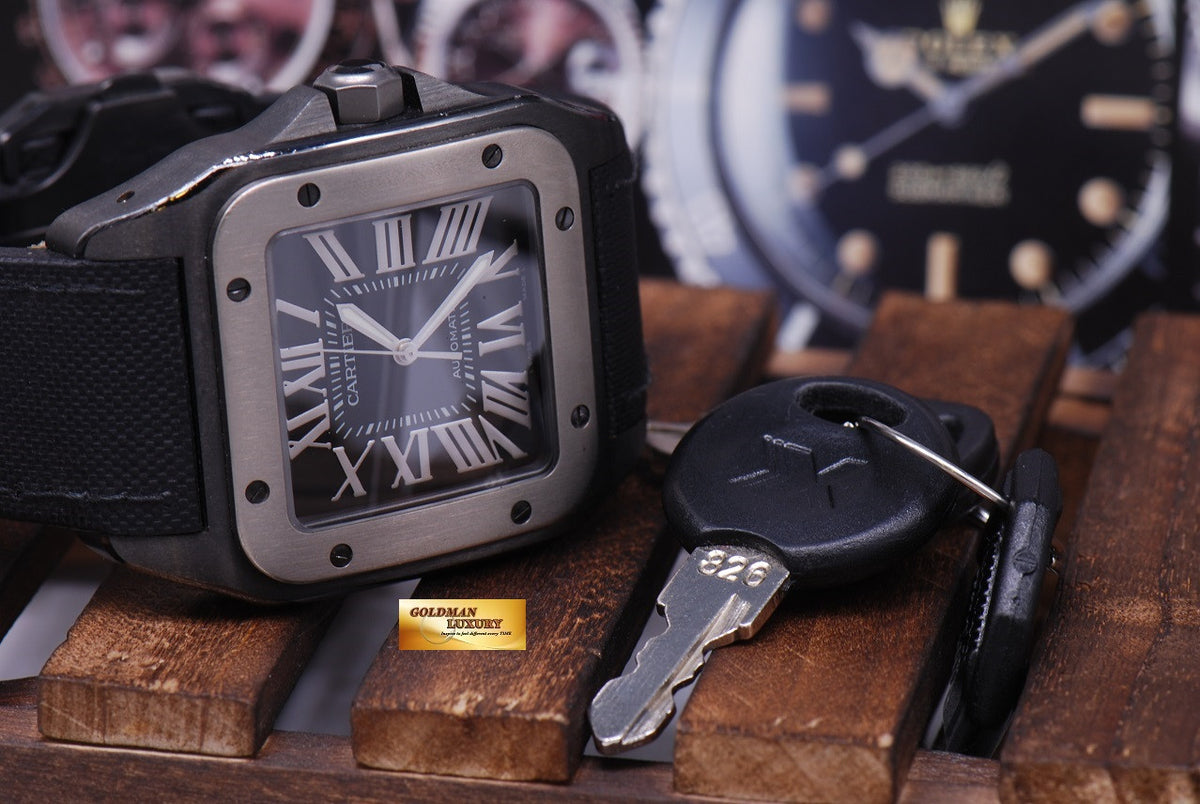 [SOLD] CARTIER SANTOS 100 XL ADLC BLACK AUTOMATIC