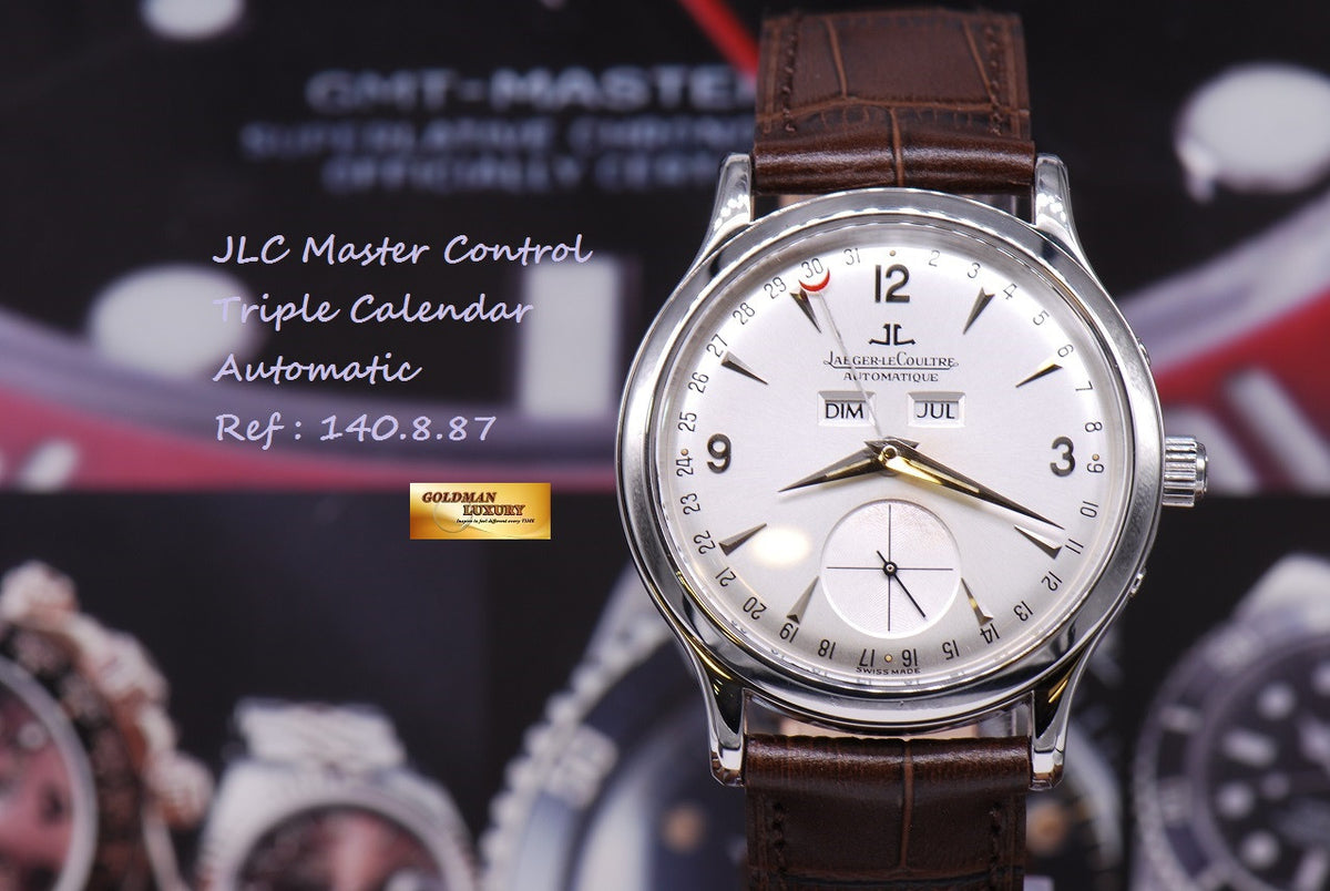 [SOLD] JLC MASTER CONTROL TRIPLE CALENDAR Ref:140.8.87 AUTOMATIC (MINT)