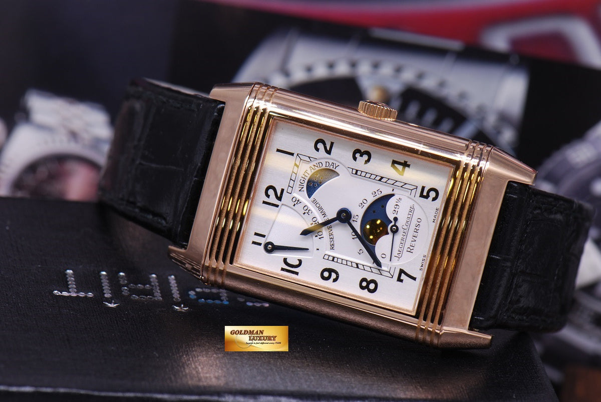 [SOLD] JLC REVERSO DAY NIGHT SUN MOON 18K ROSE GOLD MANUAL (MINT)
