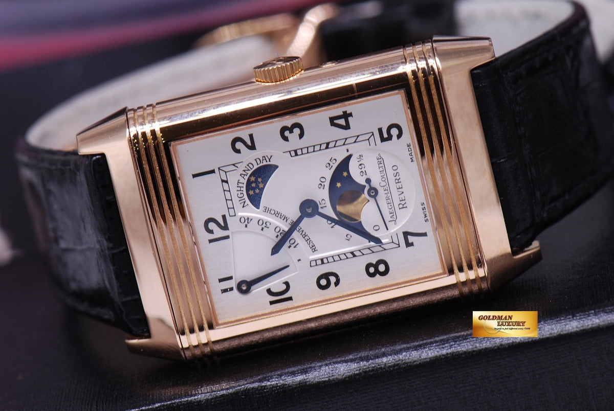 [SOLD] JLC REVERSO DAY NIGHT SUN MOON 18K ROSE GOLD MANUAL (MINT)