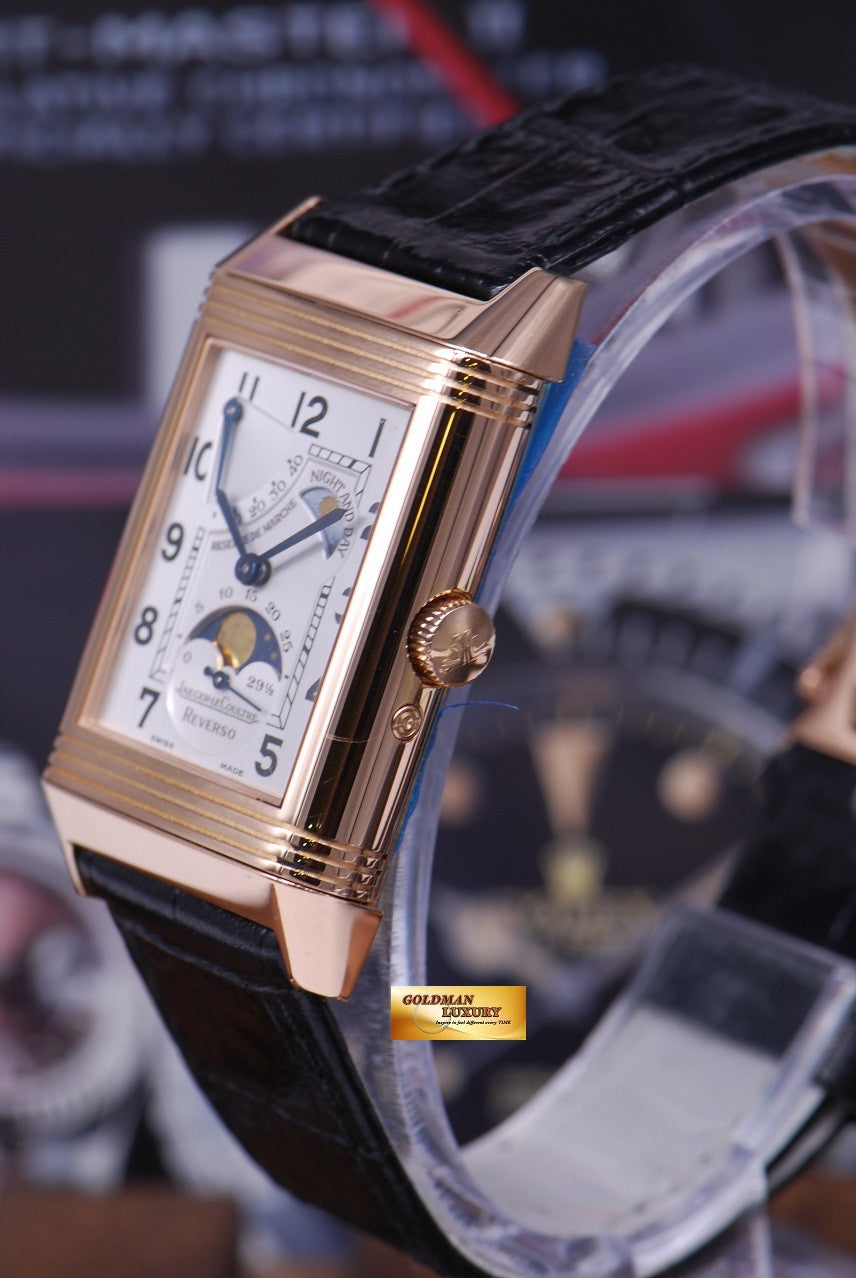 [SOLD] JLC REVERSO DAY NIGHT SUN MOON 18K ROSE GOLD MANUAL (MINT)