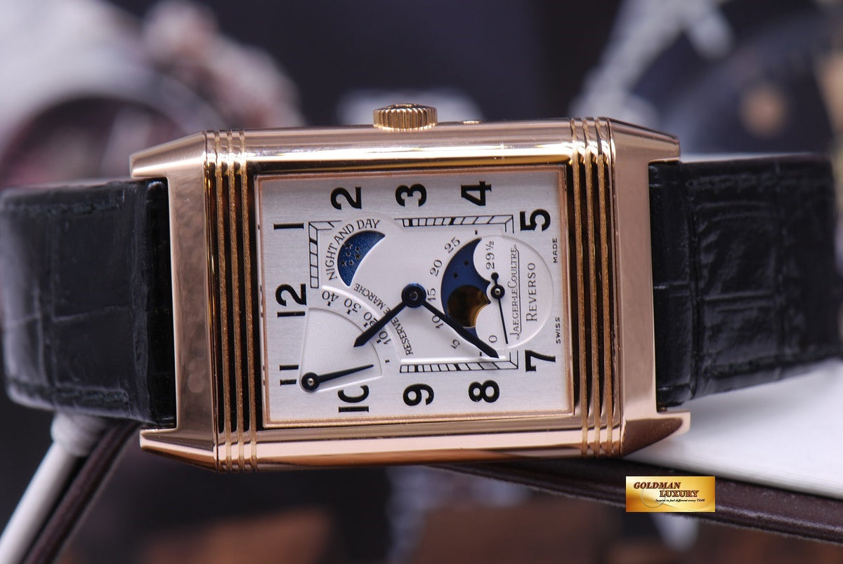 [SOLD] JLC REVERSO DAY NIGHT SUN MOON 18K ROSE GOLD MANUAL (MINT)