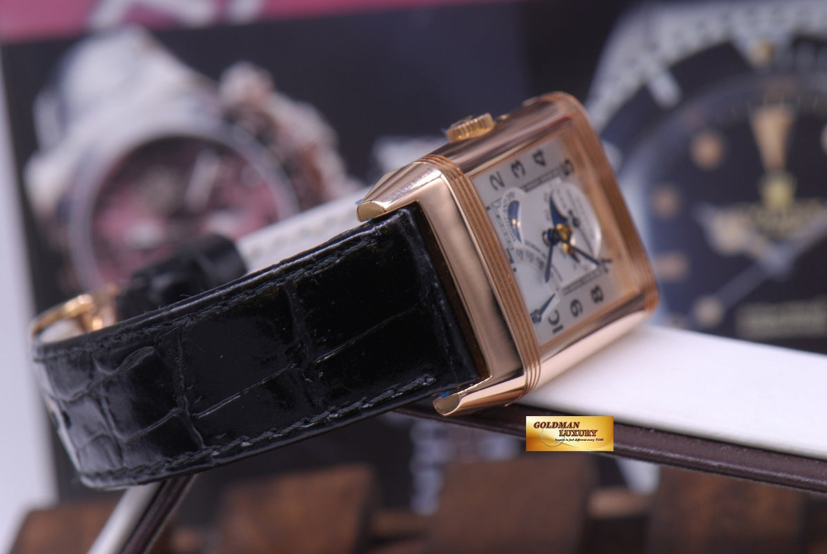 [SOLD] JLC REVERSO DAY NIGHT SUN MOON 18K ROSE GOLD MANUAL (MINT)