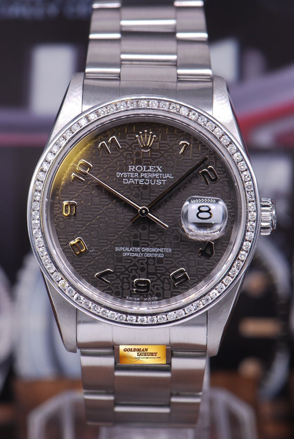 [SOLD] ROLEX OYSTER PERPETUAL DATEJUST COMPUTER DIAL DIAMOND BEZEL Ref : 16200 (NEAR MINT)