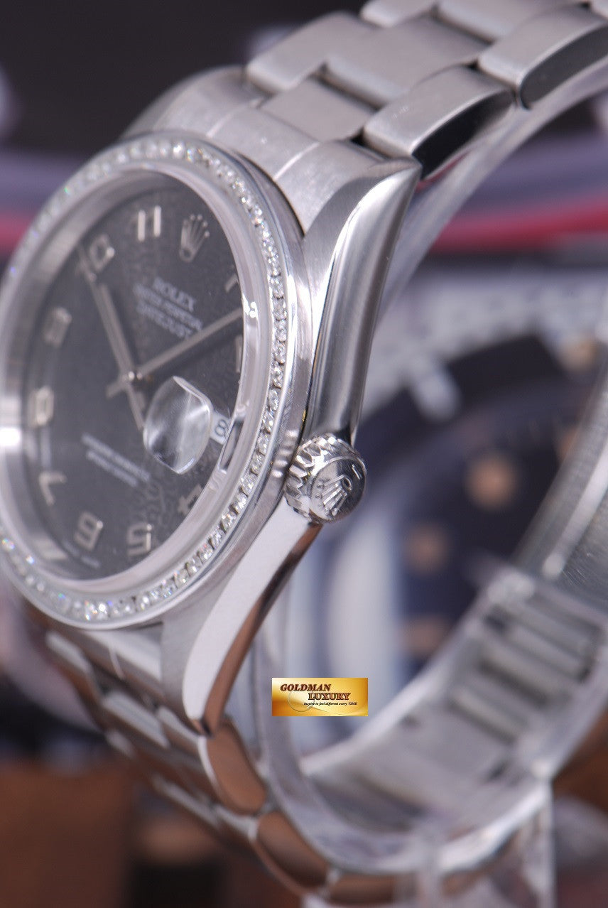 [SOLD] ROLEX OYSTER PERPETUAL DATEJUST COMPUTER DIAL DIAMOND BEZEL Ref : 16200 (NEAR MINT)