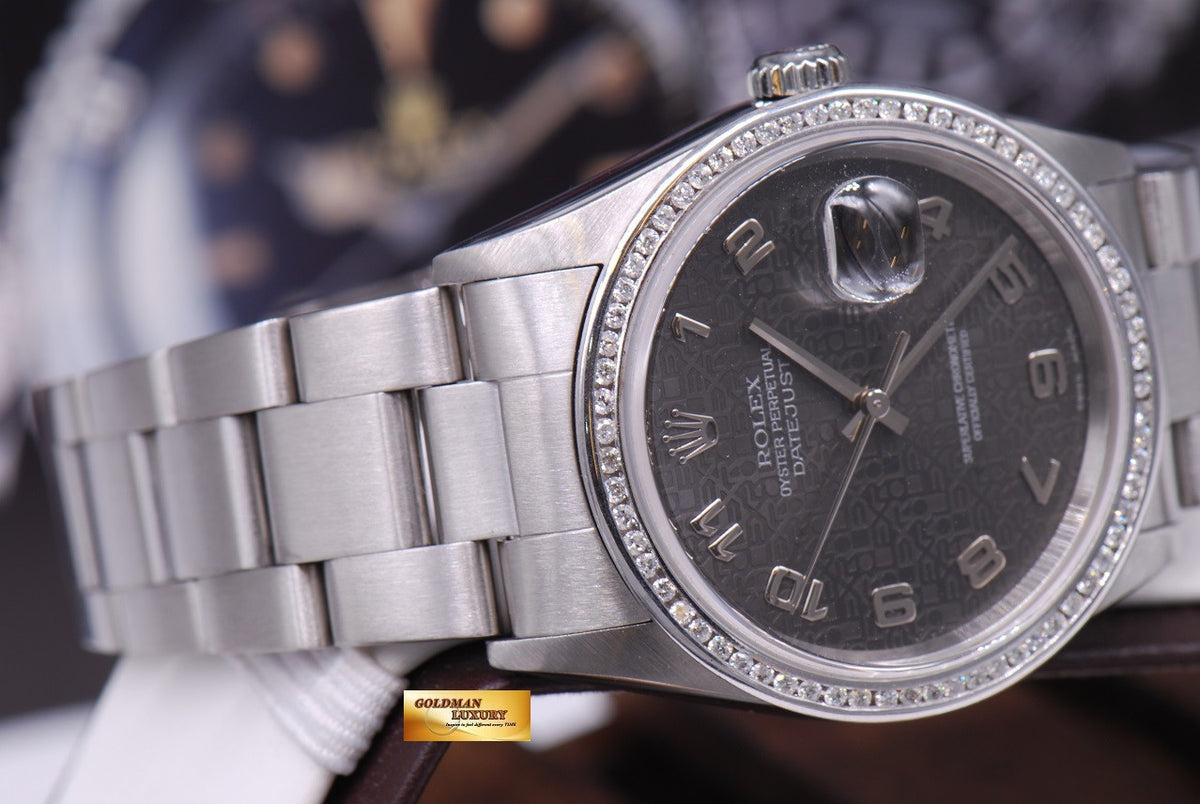 [SOLD] ROLEX OYSTER PERPETUAL DATEJUST COMPUTER DIAL DIAMOND BEZEL Ref : 16200 (NEAR MINT)