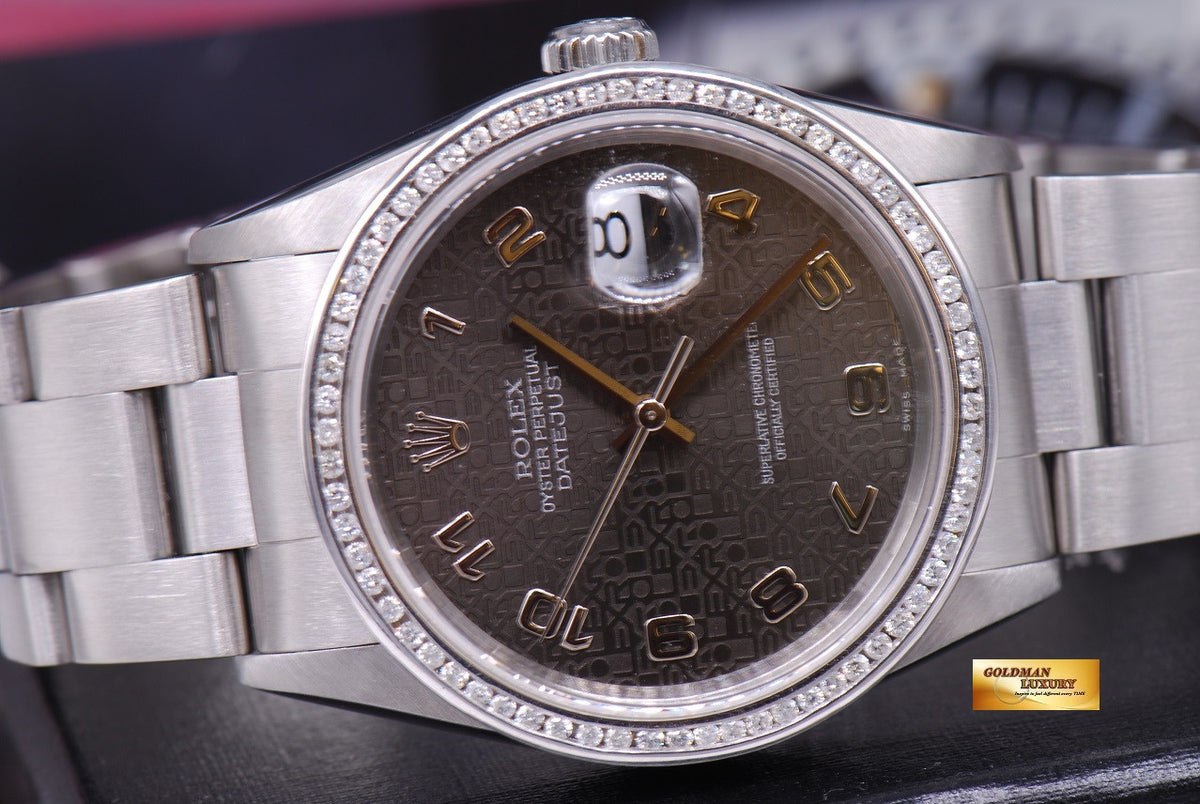 [SOLD] ROLEX OYSTER PERPETUAL DATEJUST COMPUTER DIAL DIAMOND BEZEL Ref : 16200 (NEAR MINT)