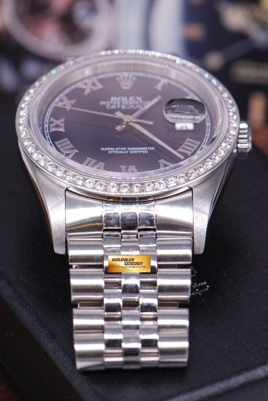 [SOLD] ROLEX OYSTER PERPETUAL DATEJUST DIAMOND BEZEL BLACK Ref : 16234 (NEAR MINT)