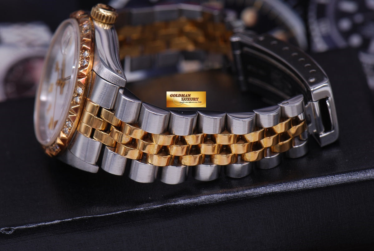 [SOLD] ROLEX OYSTER PERPETUAL DATEJUST 30mm HALF-GOLD DIAMOND BEZEL Ref 68273 (NEAR MINT)
