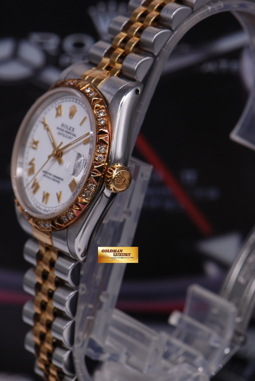 [SOLD] ROLEX OYSTER PERPETUAL DATEJUST 30mm HALF-GOLD DIAMOND BEZEL Ref 68273 (NEAR MINT)