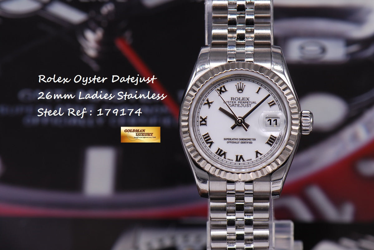 [SOLD] ROLEX OYSTER PERPETUAL DATEJUST 26mm STAINLESS STEEL Ref 179174 (NEAR MINT)