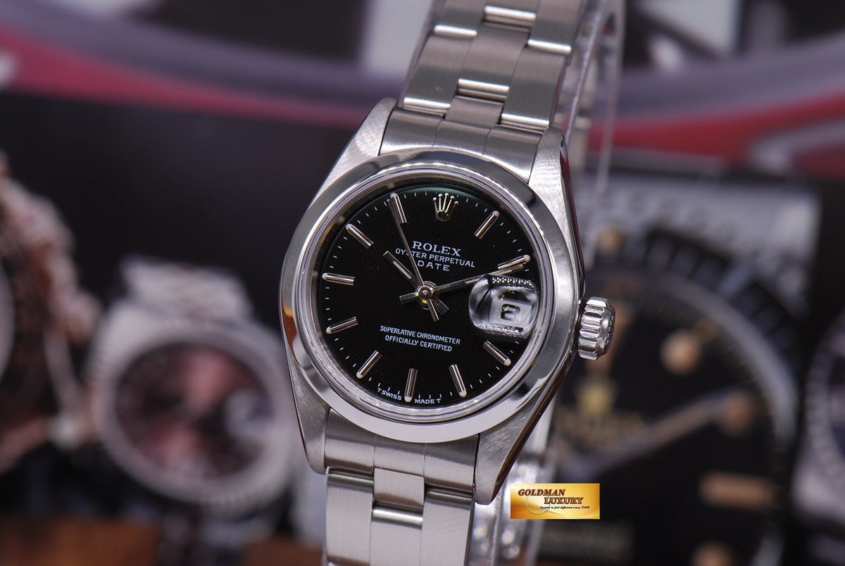 [SOLD] ROLEX OYSTER PERPETUAL DATE 26mm STAINLESS LADIES Ref 69160