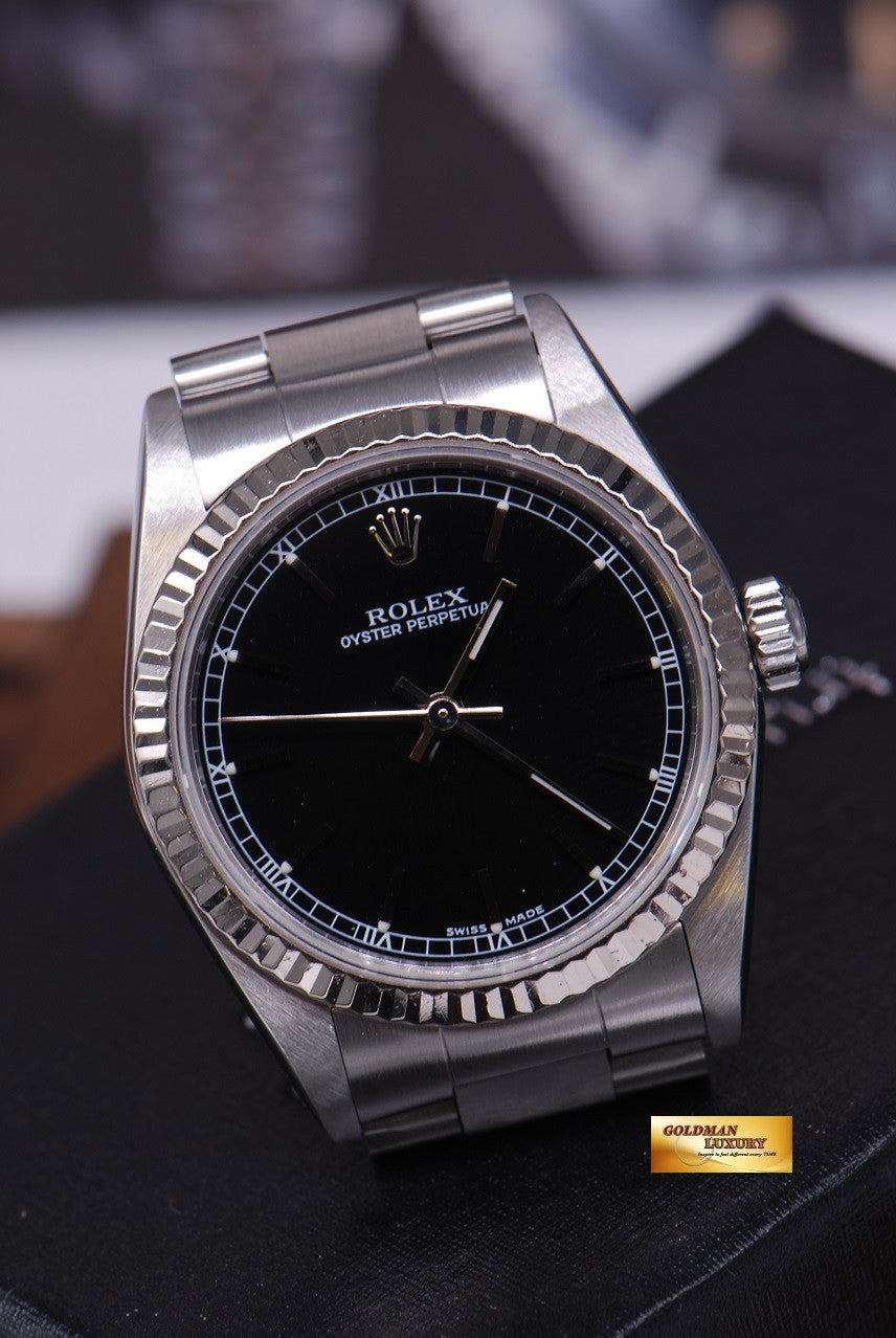 [SOLD] ROLEX OYSTER PERPETUAL 30mm MIDSIZE STAINLESS Ref 77014