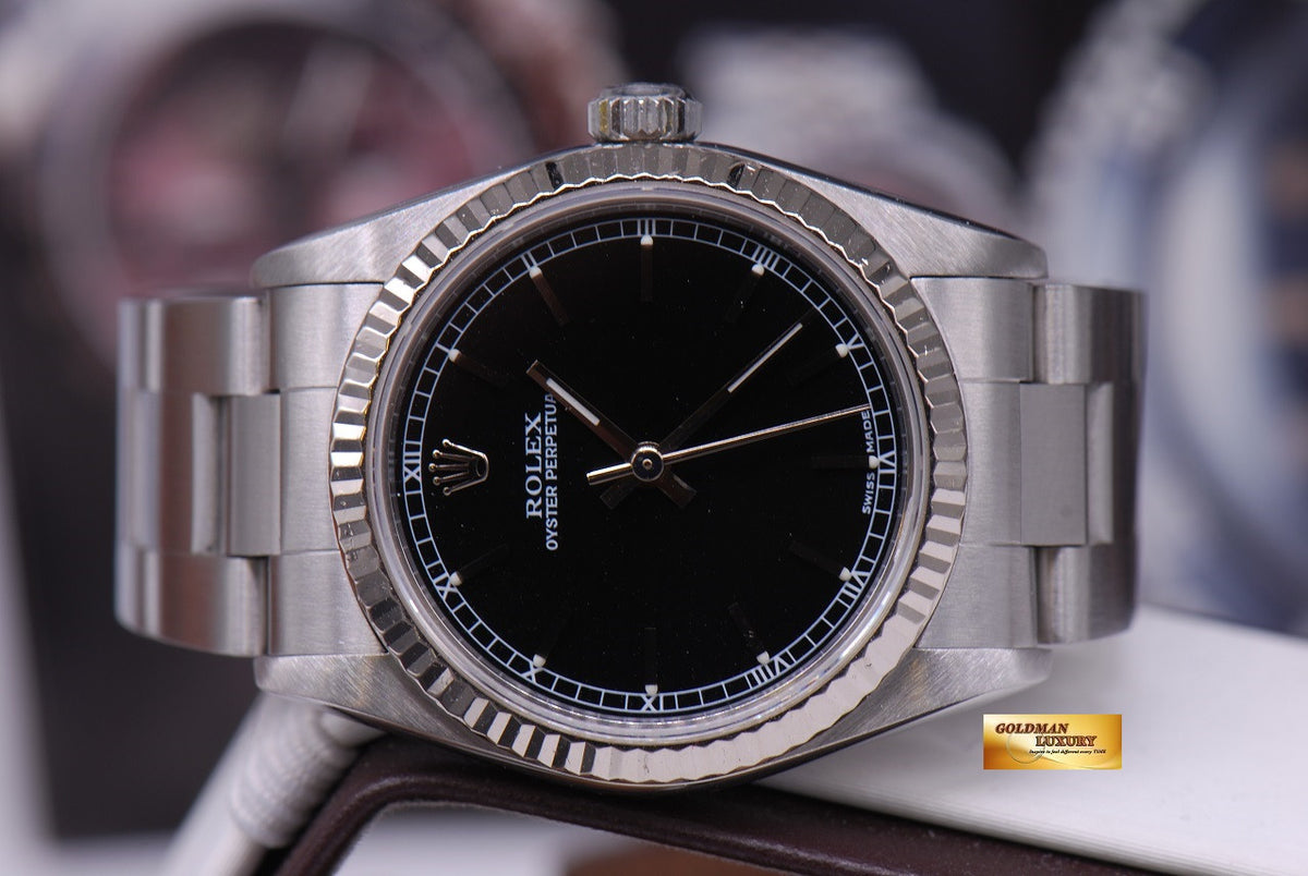 [SOLD] ROLEX OYSTER PERPETUAL 30mm MIDSIZE STAINLESS Ref 77014